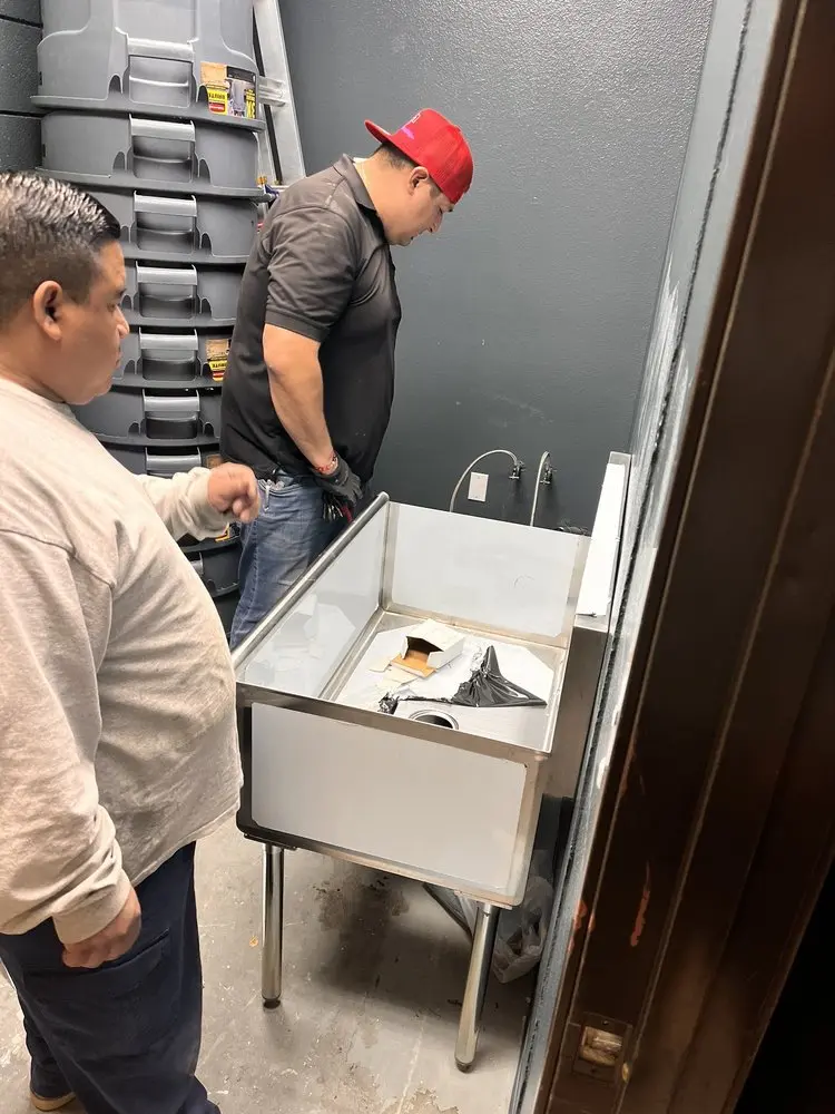 Commercial plumbing and sink installation in Tolles